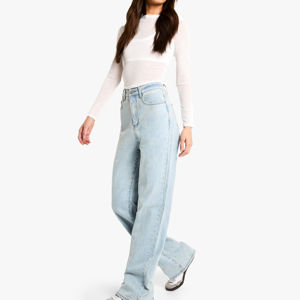 Jeans skinny pour femmes, streetwear d'hiver, taille haute, 100% coton, prix bas, vente en gros - Product Image 5