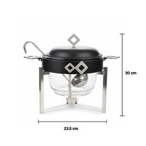 Luxury Arabic Round Chafing Dish Sleek Wire <b>Frame</b> Pointed <b>Arch</b> Stand Ramadan Buffet Server Single Unit - Product Image 4