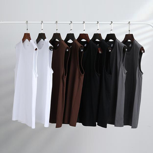 Camisetas sin Mangas Blancas de Cuello Redondo de Alta Calidad para Hombre, Camisetas Lisas Lavadas, Casuales, Extra Grandes, con Logotipo Personalizado - Product Image 1