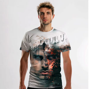 Camisetas de sublimación para hombre, fabricadas en Pakistán, de tela 100% algodón poliéster, de alta calidad, nuevo diseño, peso pesado, precio de fábrica. - Product Image 6