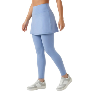Leggings à jupe pour femmes avec collants intégrés, tissu extensible taille haute, vêtements de sport modestes pour le yoga, la marche, la gym et les voyages - Product Image 3