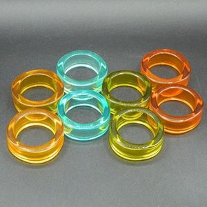 H a CRAFT Women's Handmade Colorful <b>Resin</b> Bangles with Carved Floral Design Classic Style for Party Occasions - Product Image 5