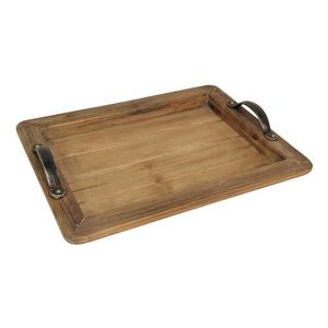 Plateau de service en bois gravé à la main de style campagnard, avec poignées, design personnalisé pour les fournitures de restaurant - Product Image 6