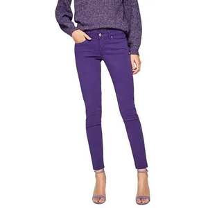 Nouveau design tendance, jeans en denim décontractés pour femmes, taille mi-haute, style vintage, multi-poches, 100% coton, séchage rapide - Product Image 1