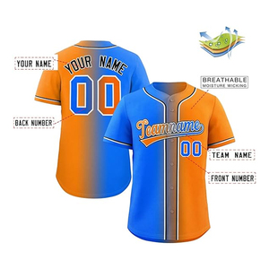 เสื้อเบสบอลผ้าโพลีเอสเตอร์/คอตตอน ระบายอากาศได้ดี สำหรับทุกเพศ ตะเข็บทนทาน พิมพ์โลโก้ทีมตามสั่ง แห้งเร็ว สำหรับทีมมืออาชีพ - Product Image 4