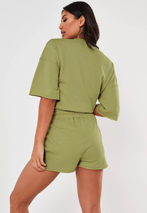 Ensemble de vêtements pour femme, t-shirt extensible tout-terrain personnalisé et short, fabrication sur mesure, respirant, séchage rapide, pour entraînement - Product Image 3