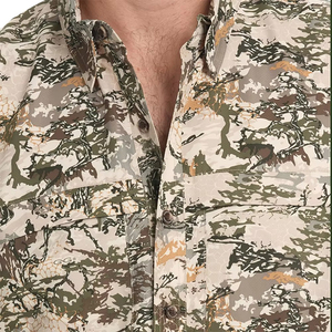 Camisas de Caza para Hombre de Manga Corta, 100% Algodón, Resistentes al Viento, Transpirables, con Estampado Digital y Puños Ajustables con Botones - Product Image 6