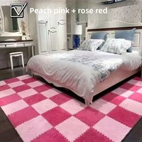 Tapis de puzzle douillets en fausse fourrure avec dos antidérapant pour une chambre et une crèche confortables