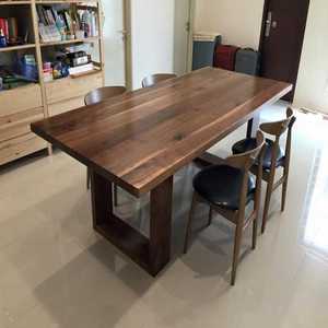 Ensemble de salle à manger en bois massif pour 6 à 8 personnes, grand mobilier en bois moderne, ensemble de salle à manger contemporain et durable pour la famille - Product Image 2