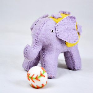 Customized Color Super Soft 100% Natural Wool Felt <b>Elephant</b> Plush Toys Durable Eco-Friendly Nepal Toy Story 2-4 Years Birthday - Product Image 3
