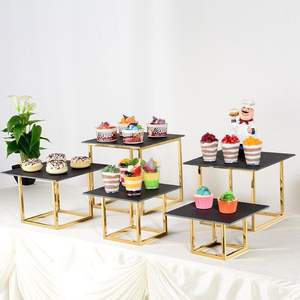 Plataforma de exhibición para eventos, expositor de panadería, soporte elevado para buffet de hotel, exhibidor de postres para restaurante, soporte para mesa de dulces - Product Image 2