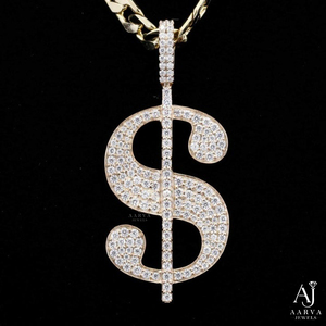 Colgante de Moissanita de Corte Redondo Elegante de Calidad de Exportación, Plata de Ley 925, Joyería Fina Clásica para Uso Diario, Disponible para la Venta - Product Image 2
