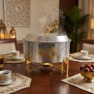 ถาดอุ่นอาหารสองชั้น สแตนเลสสีดำหรูหรา เคลือบผง ทนทาน ไม่ติดกระทะ เหมาะสำหรับบุฟเฟ่ต์ โรงแรม และงานจัดเลี้ยง - Product Image 4