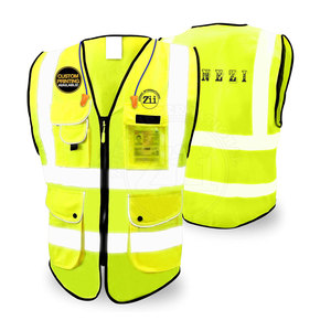 Chaleco Reflectante de Seguridad ANSI Clase 1 de Alta Visibilidad con Diseño Personalizado, LED Intermitente, Impermeable y Logotipo Personalizado - Product Image 1