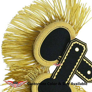 Epaulettes de Hombro de Seda Roja de Alta Calidad con Flecos para Banda de Marcha, Epaulettes Francesas Napoleónicas, Placa de Hombro Ecológica - Product Image 3