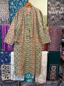 Handmade Cotton Kimono <b>Robe</b> | Floral Print Kaftan Dress, Boho Lounge Wear - Product Image 1