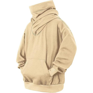Sudadera con Capucha de Forro Polar para Hombre, Color Sólido, Estilo Holgado, Informal, para Otoño, Corte Regular, Tejida - Product Image 5