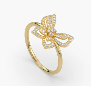 แหวนแต่งงานครบรอบสำหรับผู้หญิง ชุบทองคำขาว ประดับเพชรแล็บโกรว์ 14KT โรสโกลด์ ดีไซน์วินเทจ ได้รับการรับรองจาก IGI - Product Image 4