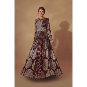 ชุดราตรีพิมพ์ลายดิจิทัล georgette สำหรับงานปาร์ตี้ - Product Image 1