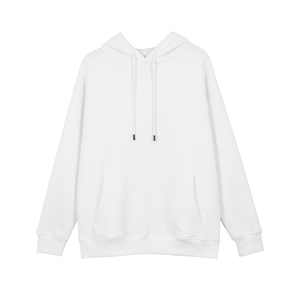 Sudadera con Capucha para Mujer, Color Sólido, 100% Algodón, Tejido de Punto, Informal, para Otoño, con Bolsillos, Corte Regular - Product Image 2