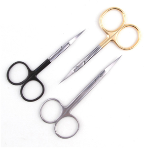 Beauty Equipment Boutique Gold Handle Stainless Steel 9.5 <b>Small</b> Scissors Double Eyelid Express Scissors Professional Stitches - Product Image 1