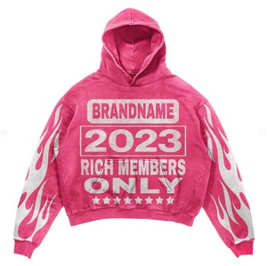 ชุดวอร์มพิมพ์ลายโลโก้ 3 มิติ แบบกำหนดเอง คุณภาพสูง ผ้าฝ้าย 100% ดีไซน์ทันสมัย ระบายอากาศได้ดี ชุด 2 ชิ้น - Product Image 5