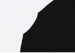 T-shirt unisexe squelette main strass 2026 noir oversize avec cristaux argentés scintillants, style streetwear urbain HD - Product Image 3