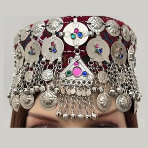 Gorro Afgano Tradicional Tribal Vintage Bordado con Estilo de Personaje, Ajustable, para Fiestas al Aire Libre, para Mujer - Product Image 4