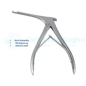Kerrison Rongeurs 1,2,3,4,5mm Up Bite 40 Neuro Spine Orthopedic Instruments Laminectomy Rongeur For Bone Surgery