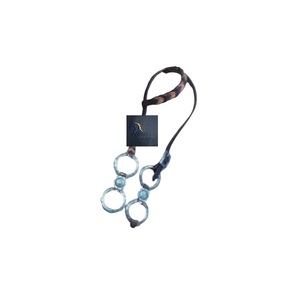 Collar de pecho para caballo de cuero marrón estilo Western ASHMIRA EQUESTRIAN con cabezada de una oreja, conchos de anillo azul antiguo, hecho a mano, cómodo - Product Image 2