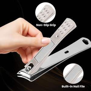 Lot de 2 coupe-ongles professionnels en acier au carbone haute résistance, nouveau design, à mâchoires larges pour ongles épais et incarnés, OEM - Product Image 3