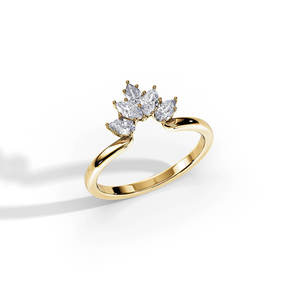 แหวนเพชรทรงมาร์คีส์และทรงลูกแพร์จากห้องปฏิบัติการ รับรองโดย IGI คุณภาพ D-E-F VVS-VS จำหน่ายเครื่องประดับทองและเงิน สำหรับผู้ค้าส่ง B2B - Product Image 6