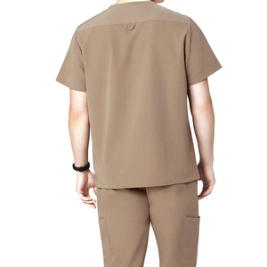 2026 Hospital Medical Men <b>Doctor</b> Scrub Suits 100% Cotton Quick Dry Breathable High Quality Stretchy Surgical Scrub Uniforms <b>Sets</b> - Product Image 4