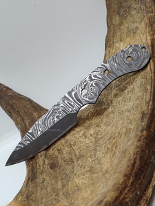 Cuchilla en bruto de acero de Damasco para camping, venta al por mayor, hoja de caza personalizada para fabricantes de cuchillos, EE. UU. y Europa, cuchilla utilitaria afilada como una navaja - Product Image 5