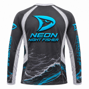 Chemise de pêche à manches longues personnalisée OEM UPF 50+, séchage rapide, jersey sublimé pour pêcheur, protection solaire UV, haut de performance pour tournoi - Product Image 2