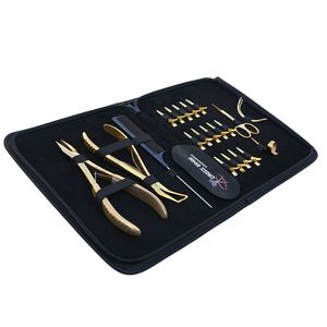 Kit de Herramientas Comerciales para Extensiones de Cabello con Pinzas de Acero Inoxidable, Pinza de Presión para Cinta Adhesiva, Pinzas para Seccionar Cabello y Tijeras - Product Image 1