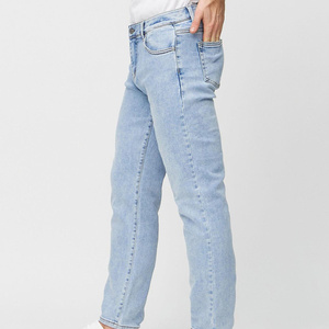 Jeans de Mezclilla para Hombre, Lavado Medio, Corte Casual, Ajustado, Transpirable, Sólido, para Invierno y Verano, Tejido Moderno - Product Image 2