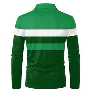 Polo de hombre con botones, de tela de peso medio, para entrenamiento al aire libre, gimnasio, correr, tenis, ciclismo, golf, venta al por mayor. - Product Image 2