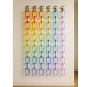 Arte en resina decorativo. El nuevo diseño colorido de eslabones de cadena de resina, disponible en tamaño grande y pequeño, y con posibilidad de personalizar el logotipo. - Product Image 3