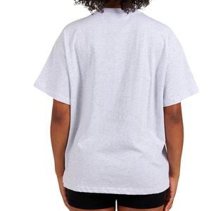 เสื้อยืดโอเวอร์ไซส์ทรงหลวม แขนสั้น คอกลม ผ้าเรียบ สำหรับผู้หญิง รับผลิตแบบ OEM ODM ขายส่งตามสั่ง - Product Image 3