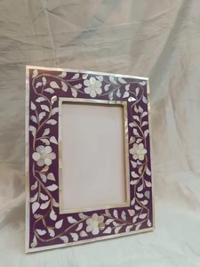 Cadre photo en nacre, design floral, décoration de table, décoration murale, cadre photo en nacre, best-seller pour la décoration intérieure - Product Image 1