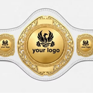 เข็มขัดแชมป์เปี้ยนแบบกำหนดเองที่เป็นมิตรกับสิ่งแวดล้อม ทำจาก PU สำหรับการแข่งขันมวย ศิลปะการต่อสู้แบบผสมผสาน (MMA) และเทควันโด - ดีไซน์เอวต่ำพร้อมซับใน - Product Image 1