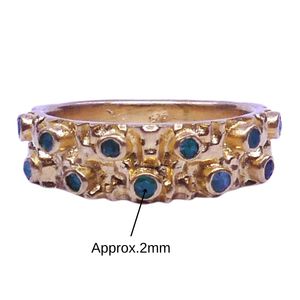 Wedding Wear 925 Sterling <b>Silver</b> Gold Plated Jewelry <b>Emerald</b> Gemstone Women Wear Classic Couple <b>Ring</b> - Product Image 2