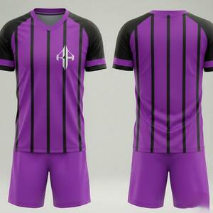 Uniforme de Fútbol para Hombre de Alta Calidad con Cuello en V, 100% Poliéster, Manga Corta, Personalizable, Transpirable, con Logotipo Personalizado por RIVIAN ATLANTIC - Product Image 5