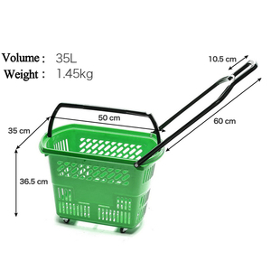 Custom <b>Shopping</b> <b>Basket</b> with Logo Factory Wholesale Portable Factory Price Supermarket Plastic <b>Shopping</b> <b>Baskets</b> for Retail Stores - Product Image 3
