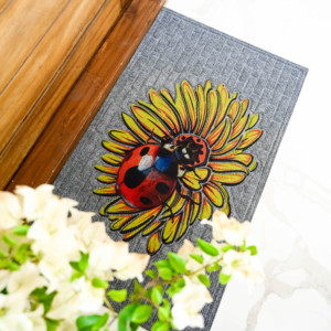 Tapis d'entrée décoratif imprimé par sublimation avec dos antidérapant en caoutchouc |   Tapis d'entrée antidérapant pour intérieur et extérieur - Product Image 2