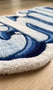Unique Chill Typography Hand Tufted Area <b>Rug</b> Blue 3D Letter Design Floor Carpet for Living Room Bedroom and Lounge <b>Space</b> - Product Image 6