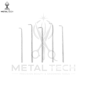 Kit de 5 aiguilles de ventilation en aluminium vert avec micro-aiguilles à crochet en acier – Outils professionnels pour la pose d'extensions capillaires et la fabrication de perruques en dentelle - Product Image 3