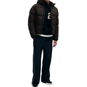 Chaqueta acolchada de talla grande para hombre, ropa de abrigo con capucha acolchada cálida de invierno, cierre de cremallera a prueba de viento, Color personalizado, venta al por mayor, muestra gratis - Product Image 5