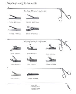 Tube d'œsophagoscope ENT avec kit d'œsophagoscopie à fibres, forceps œsophagiens en acier inoxydable de qualité Jerman, CE Narham Enterprises - Product Image 4